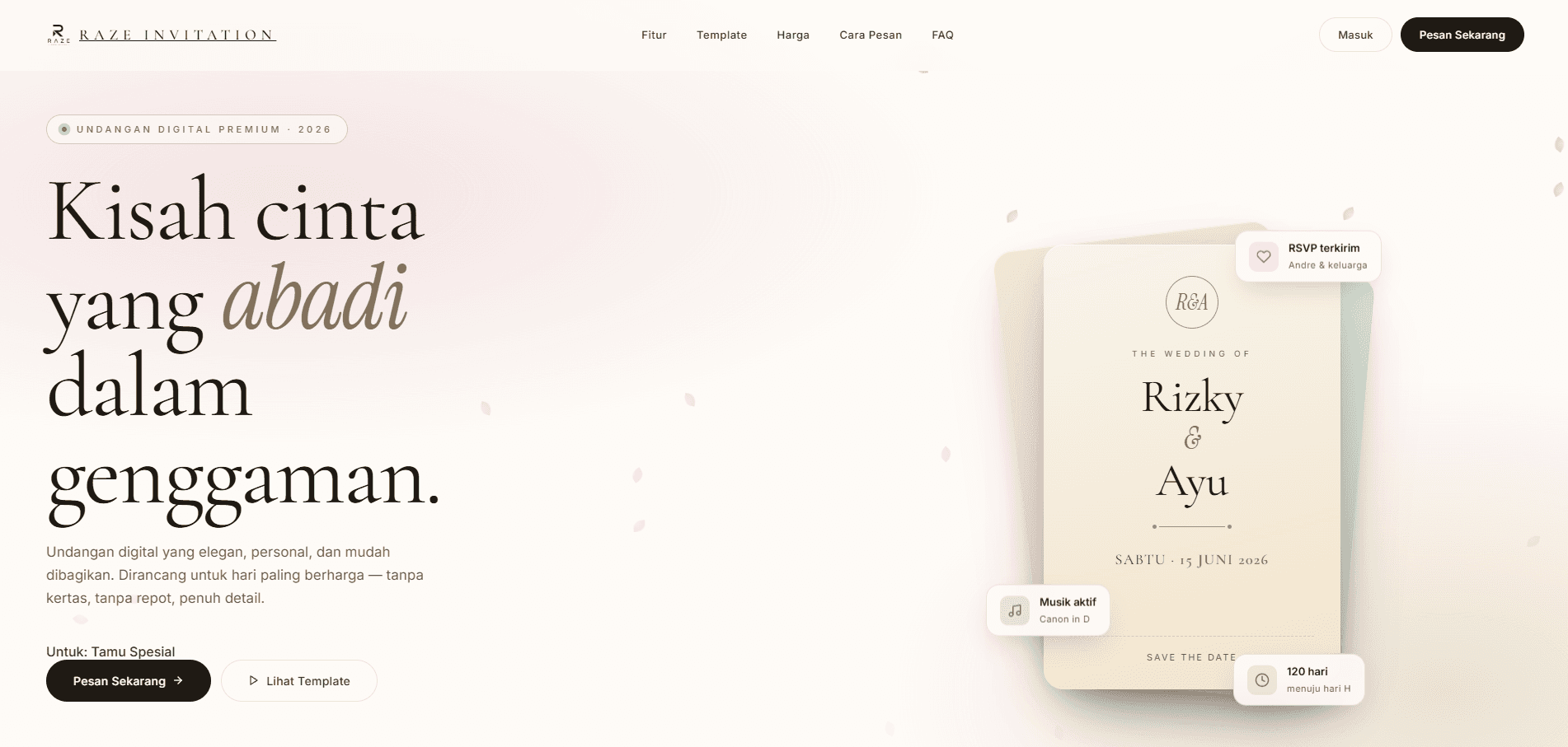 Raze Invitation website